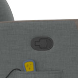 Fauteuil de massage inclinable Gris foncé Tissu