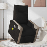 Fauteuil de massage inclinable Noir Tissu