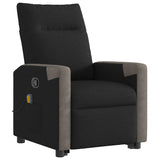 Fauteuil de massage inclinable Noir Tissu