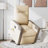 Fauteuil inclinable de massage Crème Tissu