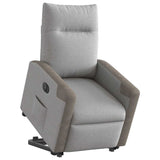 Fauteuil inclinable électrique gris nuage tissu
