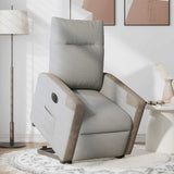 Fauteuil inclinable électrique gris nuage tissu