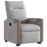Fauteuil inclinable électrique gris nuage tissu