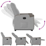 Fauteuil inclinable électrique gris nuage tissu