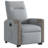Fauteuil inclinable électrique gris clair tissu