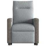Fauteuil inclinable électrique gris clair tissu