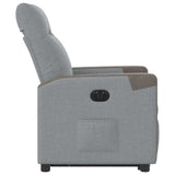 Fauteuil inclinable électrique gris clair tissu