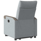 Fauteuil inclinable électrique gris clair tissu