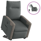 Fauteuil inclinable électrique gris foncé tissu