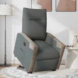 Fauteuil inclinable électrique gris foncé tissu