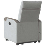 Fauteuil inclinable de massage électrique gris nuage tissu