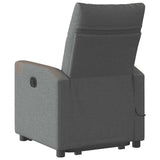 Fauteuil inclinable de massage électrique Gris foncé Tissu
