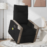Fauteuil inclinable de massage électrique Noir Tissu