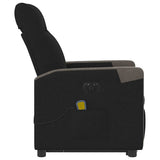 Fauteuil inclinable de massage électrique Noir Tissu