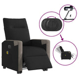 Fauteuil inclinable de massage électrique Noir Tissu