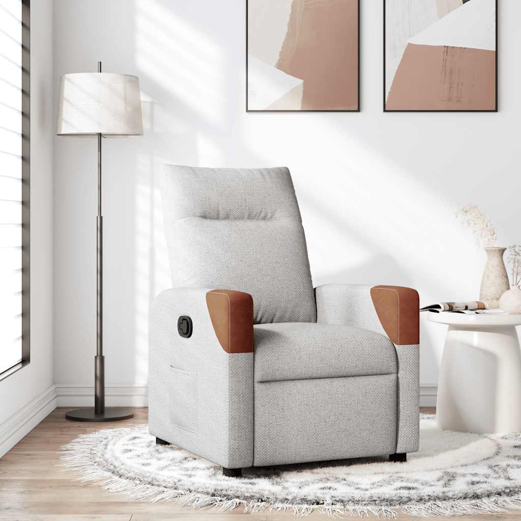 Fauteuil inclinable gris nuage tissu