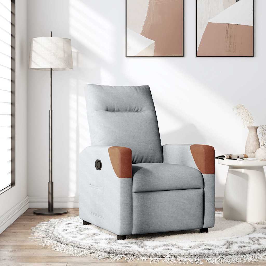 Fauteuil inclinable Gris clair Tissu