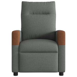 Fauteuil inclinable en tissu gris foncé