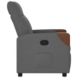 Fauteuil inclinable en tissu gris foncé