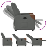 Fauteuil inclinable en tissu gris foncé
