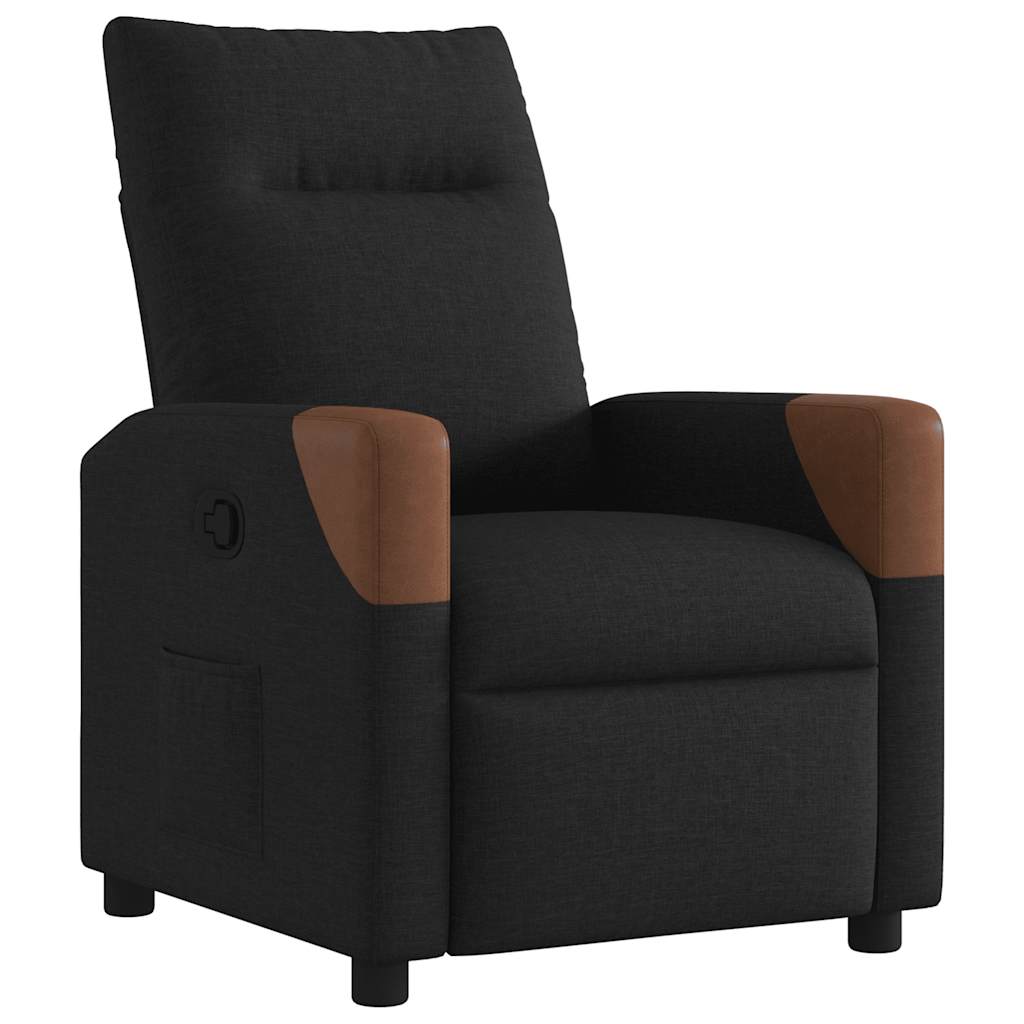 Fauteuil inclinable Noir Tissu
