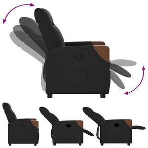 Fauteuil inclinable Noir Tissu