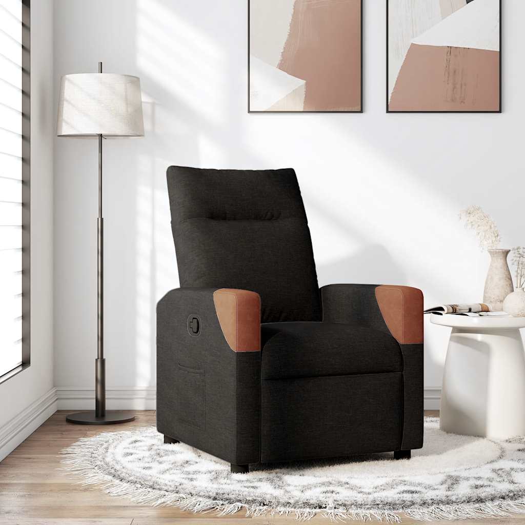 Fauteuil inclinable Noir Tissu