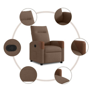 Fauteuil inclinable Marron Tissu