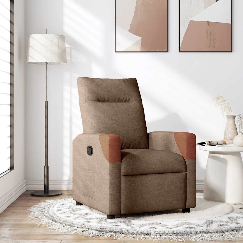 Fauteuil inclinable Marron Tissu