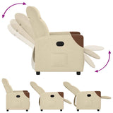 Fauteuil inclinable Crème Tissu