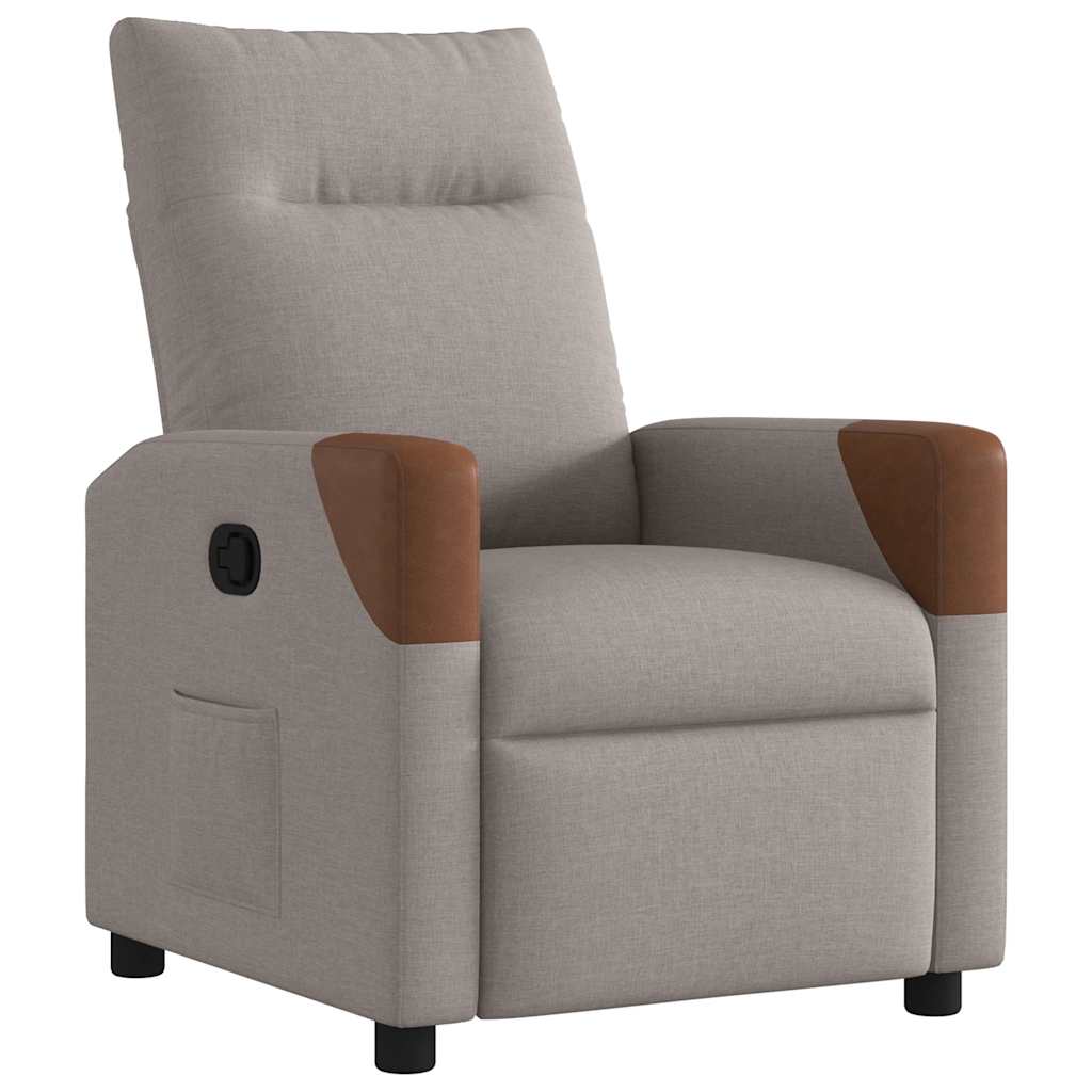 Fauteuil inclinable Taupe Tissu