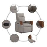 Fauteuil inclinable Taupe Tissu
