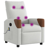 Fauteuil de massage inclinable gris nuage tissu
