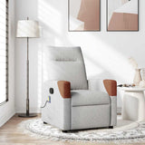 Fauteuil de massage inclinable gris nuage tissu
