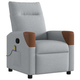Fauteuil de massage inclinable Gris clair Tissu