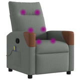 Fauteuil inclinable de massage en tissu gris foncé