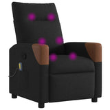 Fauteuil de massage inclinable Noir Tissu