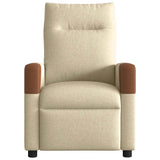 Fauteuil de massage inclinable Crème Tissu