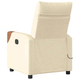 Fauteuil de massage inclinable Crème Tissu