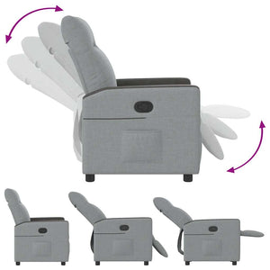 Fauteuil inclinable Gris clair Tissu