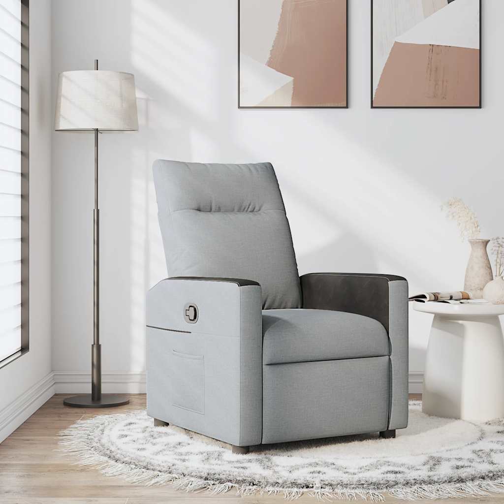 Fauteuil inclinable Gris clair Tissu