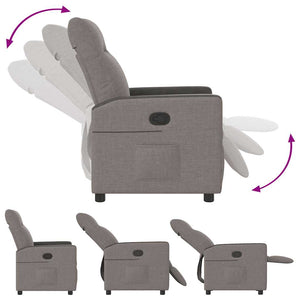Fauteuil inclinable Taupe Tissu