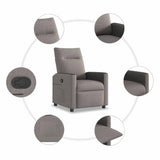 Fauteuil inclinable Taupe Tissu