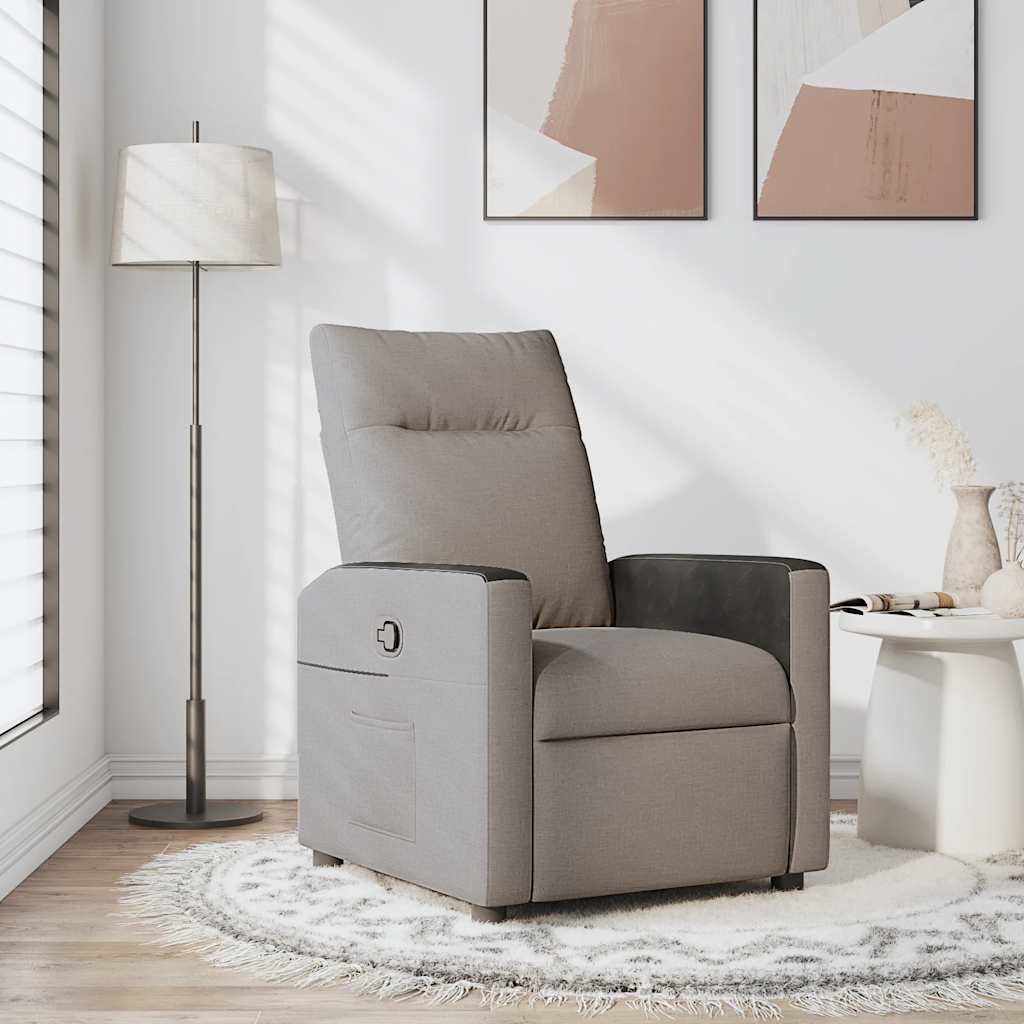 Fauteuil inclinable Taupe Tissu