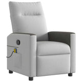 Fauteuil de massage inclinable gris nuage tissu