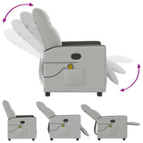 Fauteuil de massage inclinable gris nuage tissu