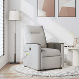 Fauteuil de massage inclinable gris nuage tissu