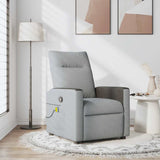Fauteuil de massage inclinable Gris clair Tissu