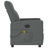 Fauteuil inclinable de massage en tissu gris foncé