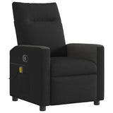 Fauteuil de massage inclinable Noir Tissu